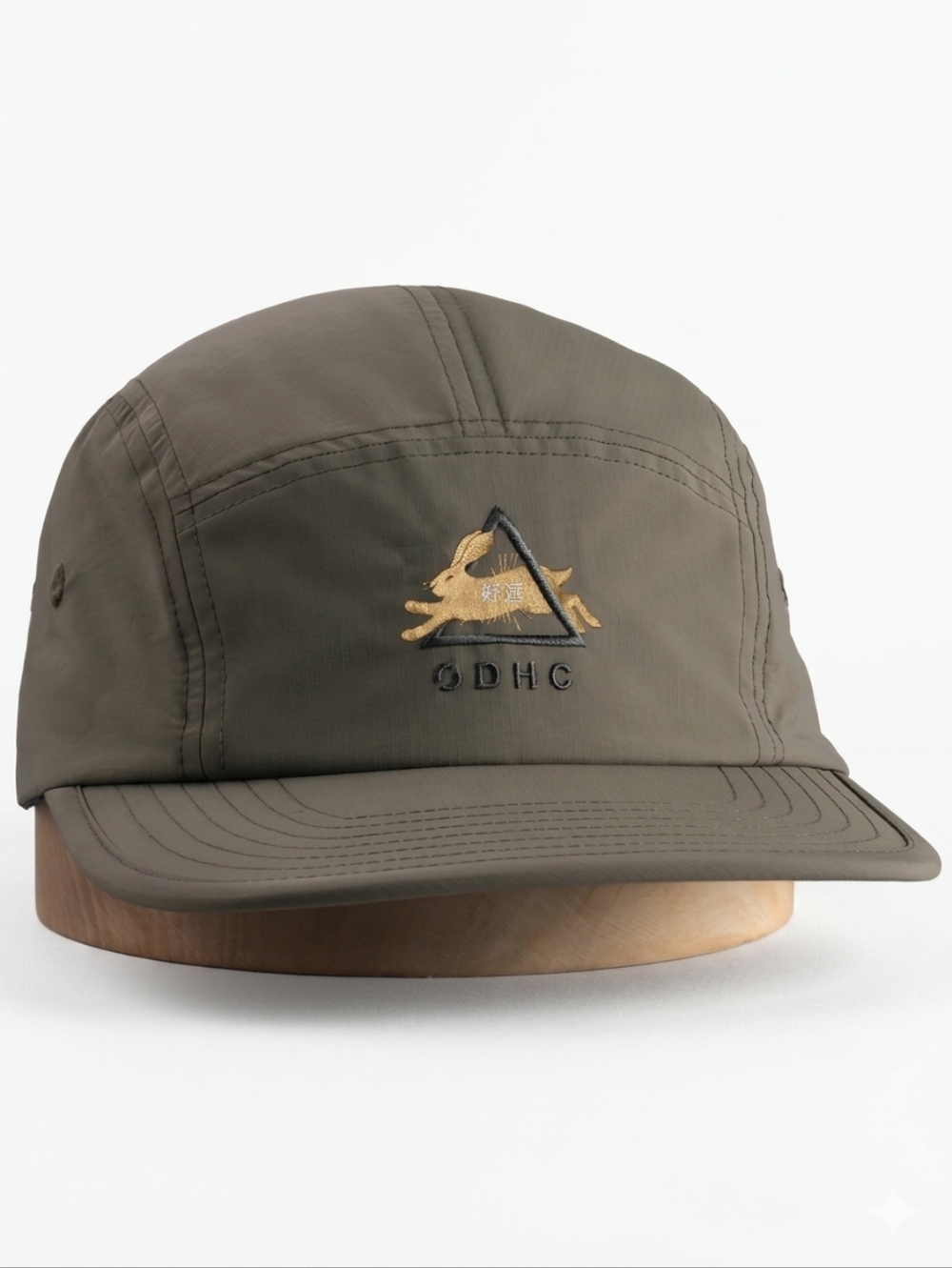 ODDJOB Big Camp Ripstop Adjustable 5-Panel Running Hat - Japanese To Run Rabbit